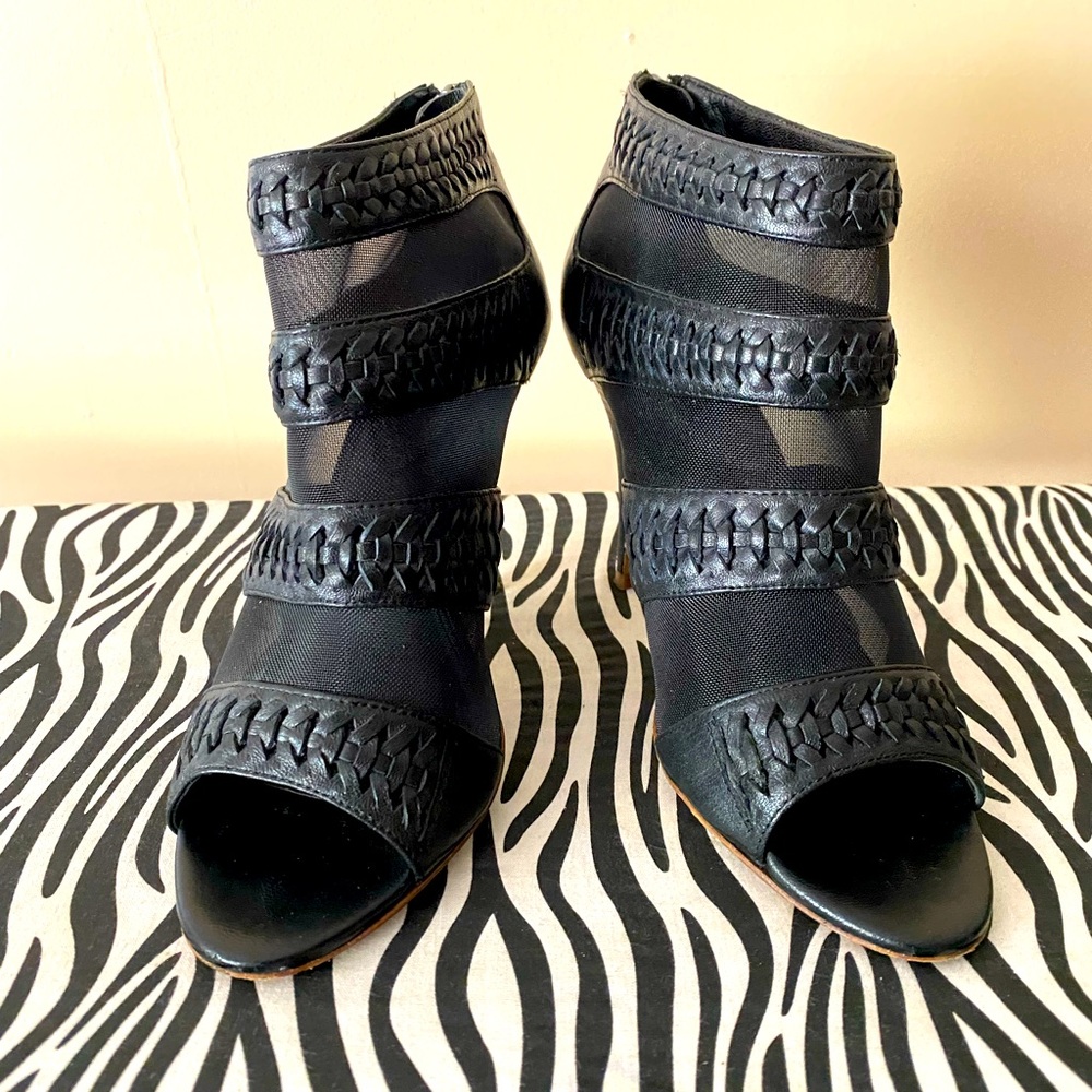 Elie Tahari Black Leather Booties